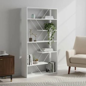 Βιβλιοθήκη Tars λευκό 84x24x157εκ 84x24x157 εκ.