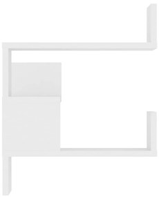 Γωνιακές Ραφιέρες Τοίχου 2 τεμ. Λευκές 40x40x50 εκ. Μοριοσανίδα - Λευκό