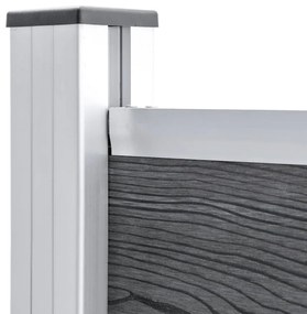 vidaXL Σετ Πάνελ Περίφραξης Γκρι 353 x 146 εκ. από WPC
