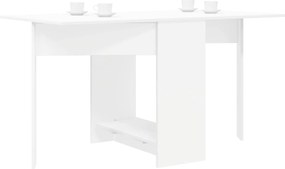 vidaXL Τραπέζι φαγητού 138 x 70 x 73,5 εκ Επεξεργασμένο Ξύλο Λευκό