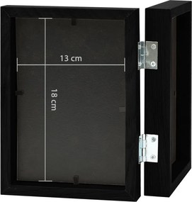 vidaXL Διπλή Κορνίζα Κολάζ Μαύρη 2 x (13 x 18 εκ.)