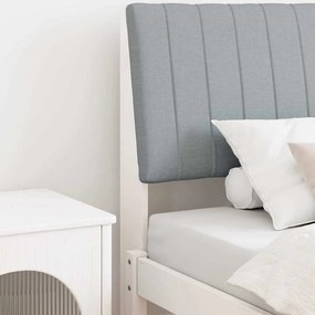 vidaXL Ταπετσαρισμένο κεφαλάρι Ανοιχτό γκρι 100 cm