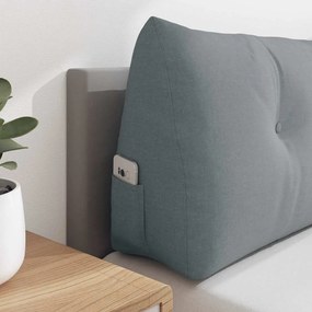 vidaXL Μαξιλάρι Πλάτης Ανοιχτό γκρι 120 x 50 x 24 cm ύφασμα
