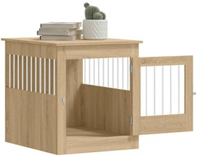 vidaXL Κλουβί Σκύλου Sonoma Δρυς 64,5 x 80 x 71 εκ. από Επεξεργ. Ξύλο