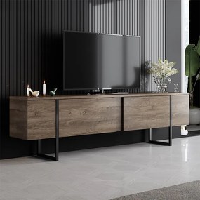 Έπιπλο τηλεόρασης Luxe καρυδί 180x30x50εκ