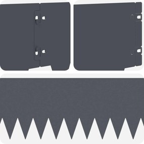 vidaXL Περίγραμμα γκαζόν 20 τμχ. 103 x 20 εκ Steel Ανθρακί