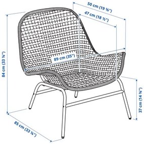 FRYKSAS πολυθρόνα με μαξιλάρι/ρατάν 295.631.55