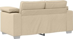 vidaXL Καναπές 2 pcs Κρεμ 219 x 80 x 82 εκ ύφασμα