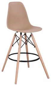 Σκαμπό Bar Rerana HM0173.45 Cappuccino 58x56x107Υ εκ. Σετ 4τμχ Wood, Polypropylene