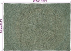 vidaXL Χαλιά χώρου Λαδί 140 x 200 cm Γιούτα
