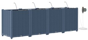 vidaXL Ζαρντινιέρες κήπου Γκρι 160 x 40 x 52 cm Ατσάλι