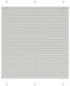 vidaXL Πλισέ περσίδα ανοιχτό γκρι 115x100 cm Πλάτος υφάσματος 114,4 cm