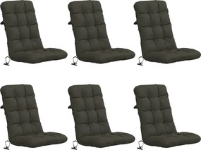vidaXL Σέτ Μαξιλαριών Υψηλής Πλάτης 6 Τεμαχίων VIANEN 6 pcs Ανθρακί