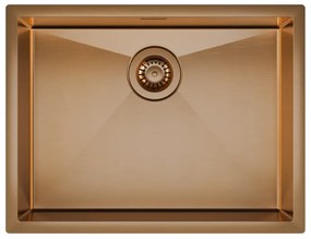 Helika Nova 100L Υποκαθήμενος Ανοξείδωτος Νεροχύτης 59x45mm PVD Copper