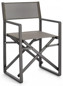 Καρέκλα Σκηνοθέτη Konnor Μεταλλική Γκρι 55x50,5x84,5εκ. - Γκρι
