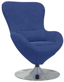 vidaXL Κάθισμα-αυγό Μπλε Αστυνομίας Βελούδο