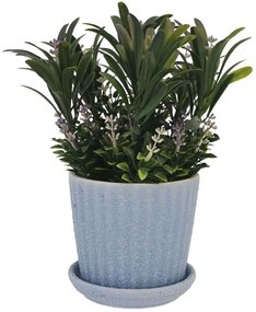 Τεχνητό Φυτό Σε Κασπώ 00-00-18002-1 24cm Multi-Purple Marhome Ceramic
