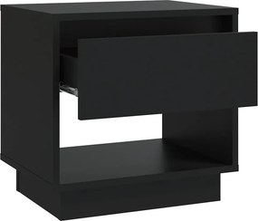 vidaXL Κομοδίνο Μαύρο 45 x 34 x 44 εκ. από Μοριοσανίδα