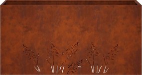 vidaXL Γλάστρα Κήπου Σκ rusty 100 x 30 x 49 εκ