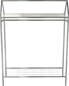 Stewehome Κρεμάστρα ρούχων με ράφι και βάση 104x143x143 cm