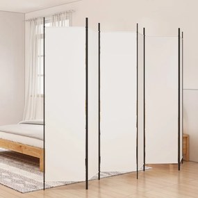 vidaXL Διαχωριστικό Δωματίου με 6 Πάνελ Λευκό 300 x 200 εκ. από Ύφασμα