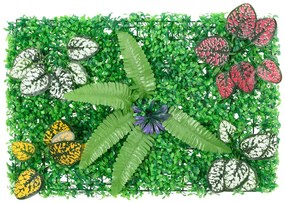 vidaXL Φράχτης 6 τεμ. Πράσινος 40 x 60 εκ. από Τεχνητό Φυτό