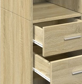 vidaXL Ντουλάπι Sonoma Δρυς 70x42,5x185 εκ. από Επεξεργασμένο Ξύλο
