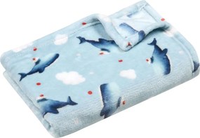 Κουβέρτα Fleece Αγκαλιάς (70x100) S-F Moby Blue P2E077001