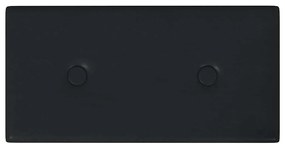 vidaXL Πάνελ Τοίχου 12 τεμ. Μαύρα 30 x 15 εκ. 0,54 μ² Συνθετικό Δέρμα
