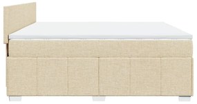 ΚΡΕΒΑΤΙ BOXSPRING ΜΕ ΣΤΡΩΜΑ ΚΡΕΜ 200X200 ΕΚ. ΥΦΑΣΜΑΤΙΝΟ 3287173