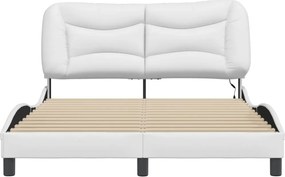 vidaXL Πλαίσιο κρεβατιού με LED χωρίς στρώμα Hvar Λευκό 120x200 εκ.