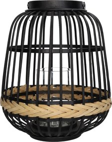Φανάρι ArteLibre Μαύρο Μπαμπού 29.5x29.5x34.5cm