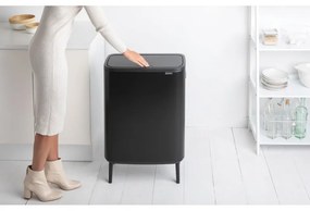 Κάδος απορριμμάτων Brabantia Bo Touch Hi 60L, Ματ Μαύρο