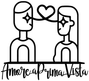 Διακοσμητικό Τοίχου Amore Prima Vista 891TNL3475 56x49cm Black Wallity Μέταλλο