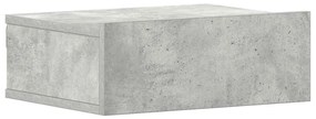 vidaXL Κομοδίνο Κρεμαστό Γκρι Σκυροδέματος 40x30x15 εκ. από Επεξ. Ξύλο