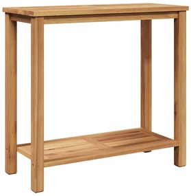 vidaXL Τραπεζάκι σαλονιού με ράφι Καφέ 85 x 35 x 75 εκ Μασίφ ξύλο teak