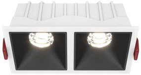 Χωνευτό Σποτ Οροφής Alfa LED 20W 4000K Διπλό Μαύρο-Λευκό DL043-02-10W4K-SQ-WB MAYTONI-DL043-02-10W4K-SQ-WB-Μαύρο-Λευκό DL043-02-10W4K-SQ-WB