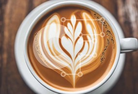 Σετ των 2 Intra Συλλεκτικό Ξύλινο Παζλ Plywood  4mm - Φλιτζάνι καφέ με Latte Art σε ξύλινο τραπέζι Σε Ξύλινο Κουτί - Διαστάσεις: 10x10 cm – 25 κομμάτια