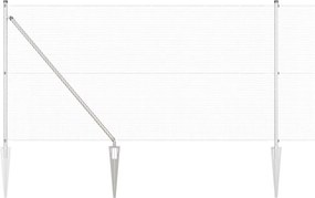 vidaXL Στύλος Περιφράξεων Ασημί 25 x 1 μ (16 x 16 mm δίχτυ) Ατσάλι
