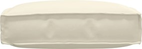 vidaXL Μαξιλάρι Ύφασμα Όξφορντ Κρεμ 60 x 60 x 12 cm