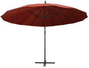 vidaXL Ομπρέλα Κρεμαστή Τερακότα 3 μ. με Ιστό Αλουμινίου