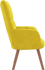 vidaXL Πολυθρόνα Relax Κίτρινο Μουσταρδί Βελούδινη