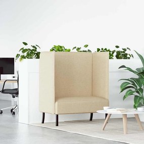 vidaXL Καναπές Υψηλής Πλάτης 101cm Κρεμ ύφασμα