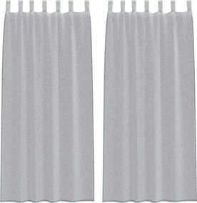 vidaXL Κουρτίνα βυσσινί 2 pcs Σκούρο Γκρι 260 x 140 εκ. Πολυεστέρας