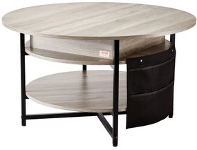 VEVOR Lift Top Coffee Table 35.3&quot; Round Coffee Table for Living Room White