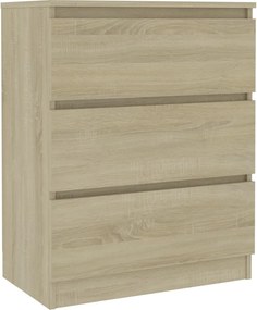 vidaXL Συρταριέρα Sonoma Δρυς 60 x 35 x 76 εκ. Επεξεργασμένο Ξύλο