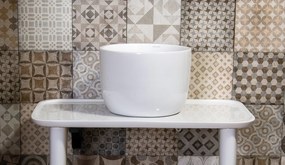 Kea White Gloss Ø31 - Επιτραπέζιος νιπτήρας