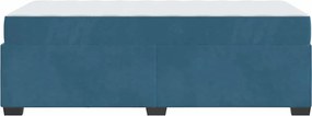 vidaXL Σκελετός Κρεβατιού με στρώμα Μπλε 80 x 200 cm ύφασμα