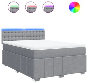 vidaXL Κρεβάτι Boxspring με Στρώμα Αν. Πράσινο 160x200εκ Υφασμάτινο