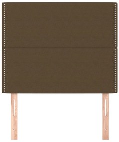 vidaXL Κεφαλάρια Κρεβατιού 2 τεμ. Σκούρο Καφέ 90x5x78/88εκ. Υφασμάτινο